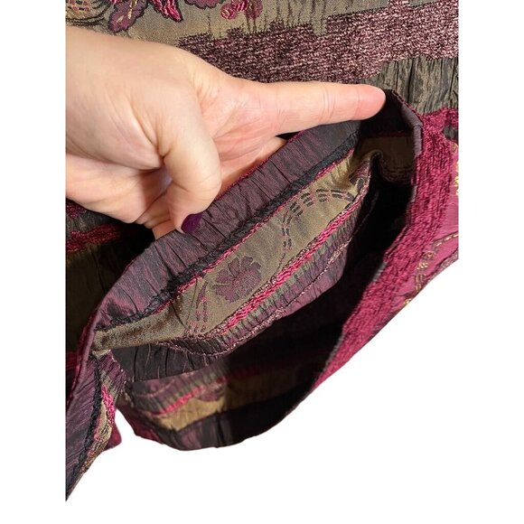 Retro Floral Embroidery Pencil Skirt 12 Pink Boho Western Indie Folk Hippie Arts - Picture 11 of 13